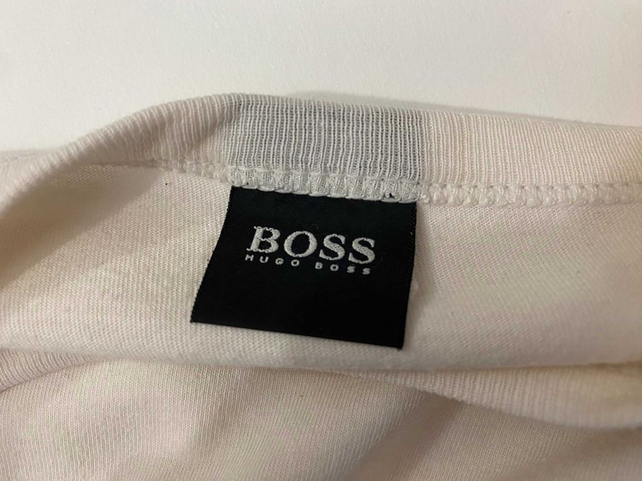 Tricou Hugo Boss alb ivory S barbati