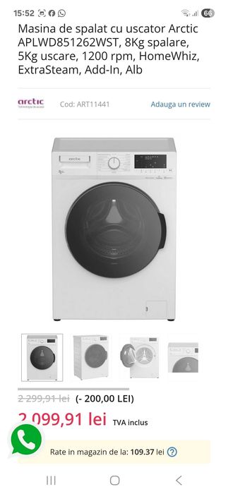 Masina de spalat cu uscator