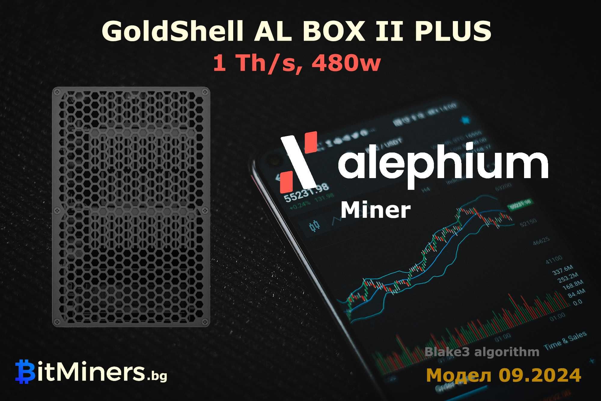 GoldShell AL BOX II PLUS - 1 Th/480W Alephium Майнър, ALPH Coin Miner