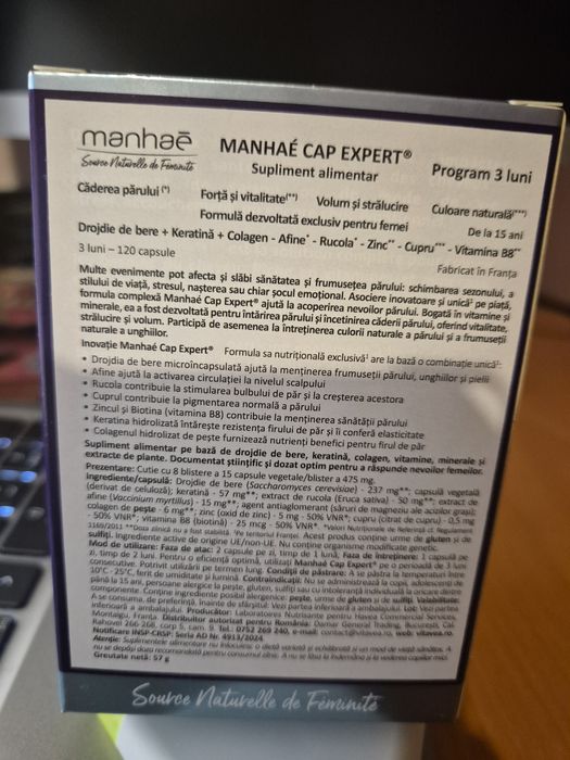 Capsule Manhae Cap Expert pentru creșterea parului