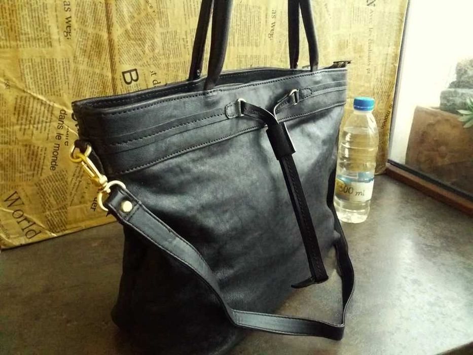 дамска кожена чанта,тъмно кафява естествена кожа