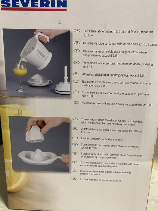 Storcator citrice Severin, absolut nou, in cutie