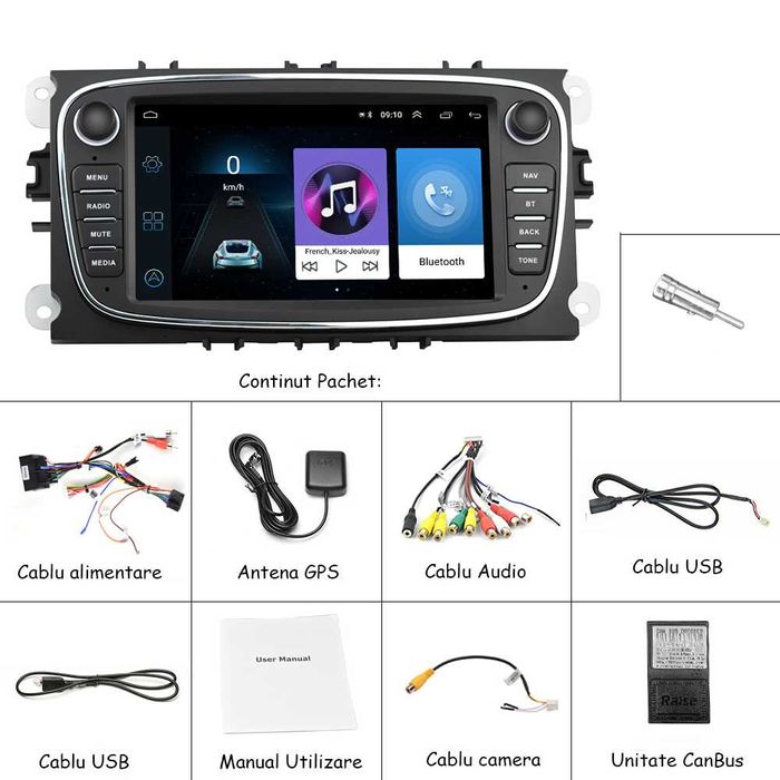 Navigatie dedicata Ford Mondeo/Focus/C-Max/SMax/Galaxy/Kuga, Carplay