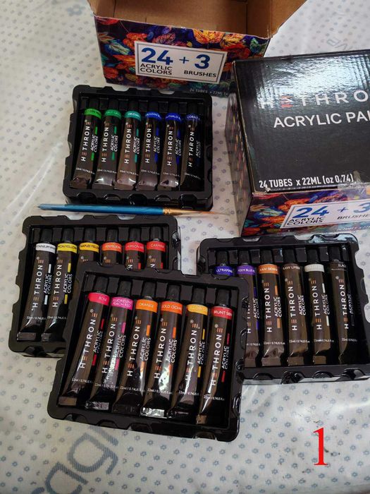 Акрилни бои Hethrone/ Панели за рисуване/ Сгъваем статив