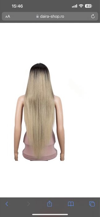 Peruca R214 (Daira-Shop.ro) Blonda Breton Gri Roz Cenusie Ombre suvite
