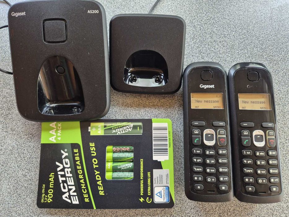 Set telefoane fara fir( cordless), Gigaset AS 200, cu acumulatori noi