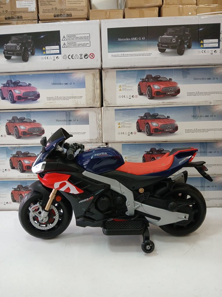 Промоция!Чисто нов Акумулаторен мотор Aprilia RS с меки гуми 12волта