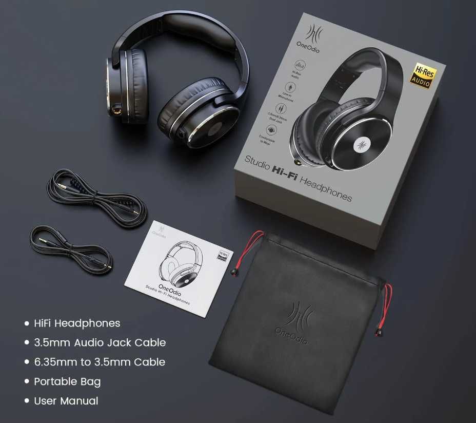 Oneodio Studio HIFI 3.5/6.35mm Wired Headphones Professional