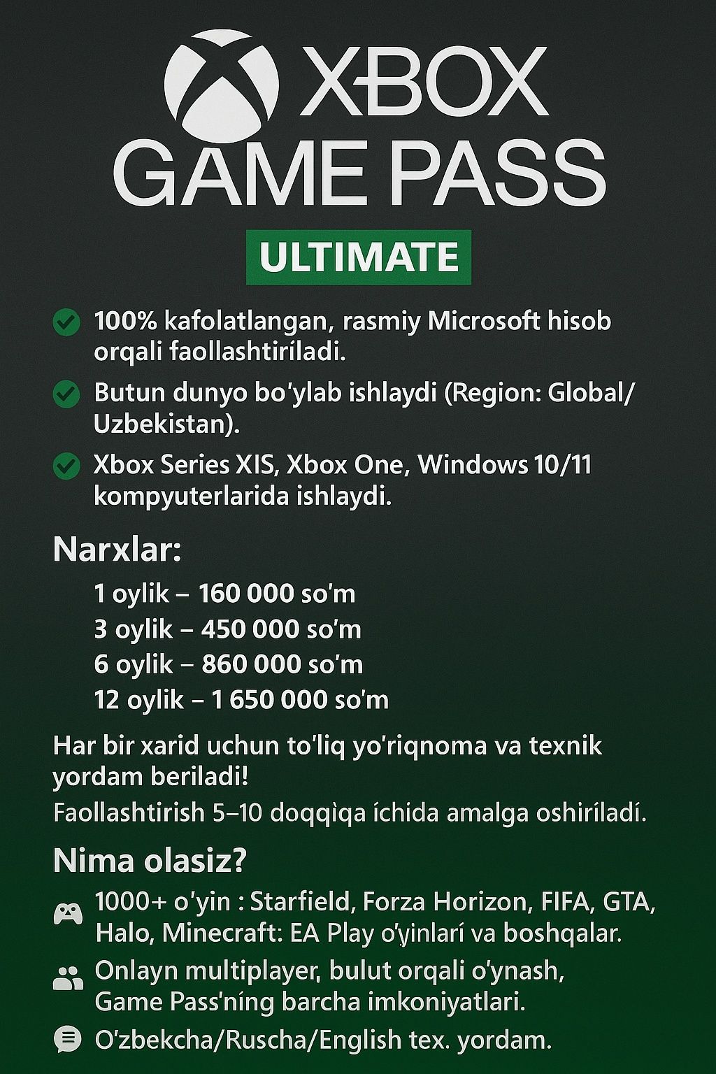 Xbox Game pass Ultimate