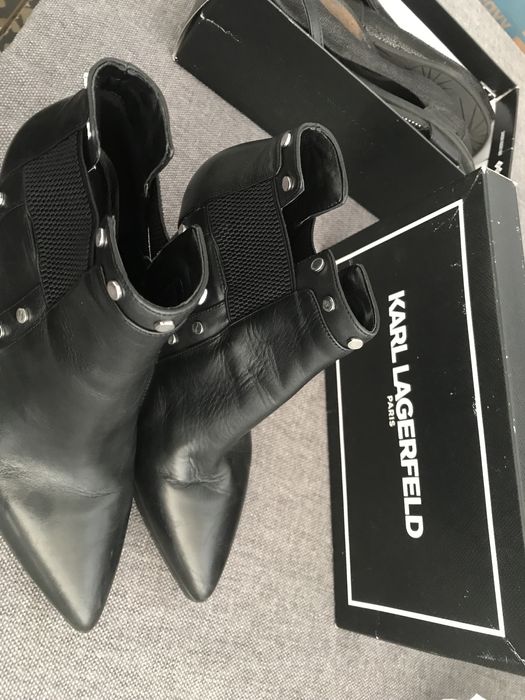Кожени боти Karl Lagerfeld