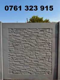 Gard din beton cu placi 50x200