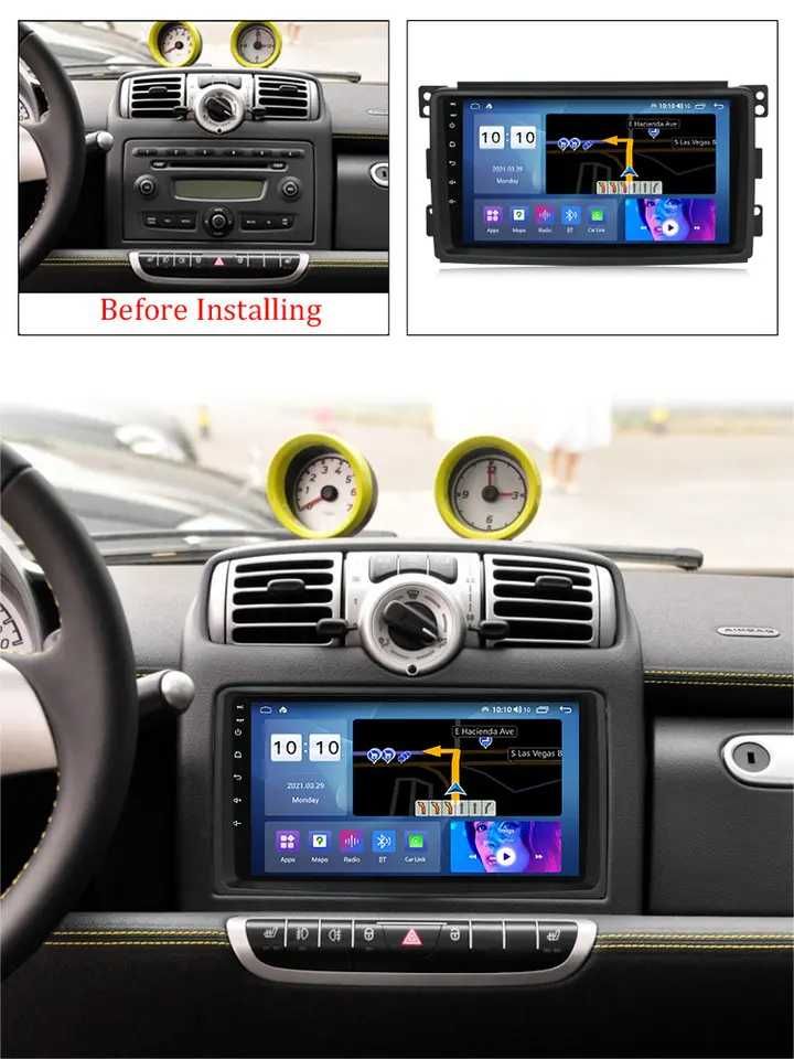 Navigatie Android 13 Smart 2006 - 2009 1/8 Gb Waze CarPlay + CAMERA
