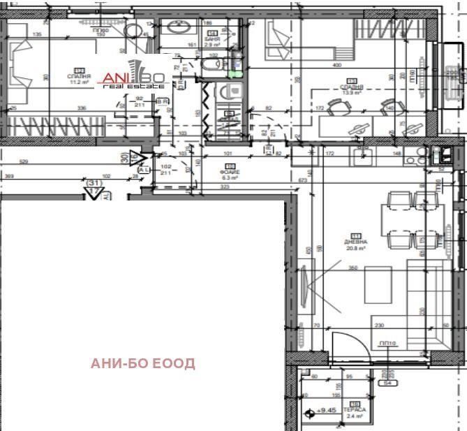 3-стаен в София-Малинова Долина площ 85m2 цена 204000