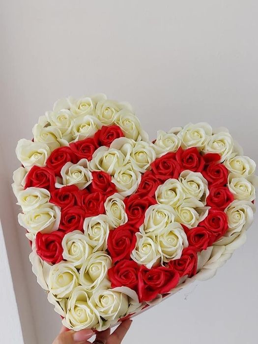 Inima cu varsta din flori de sapun