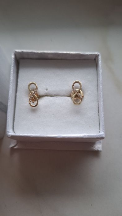 Cercei aur 14k model infinit