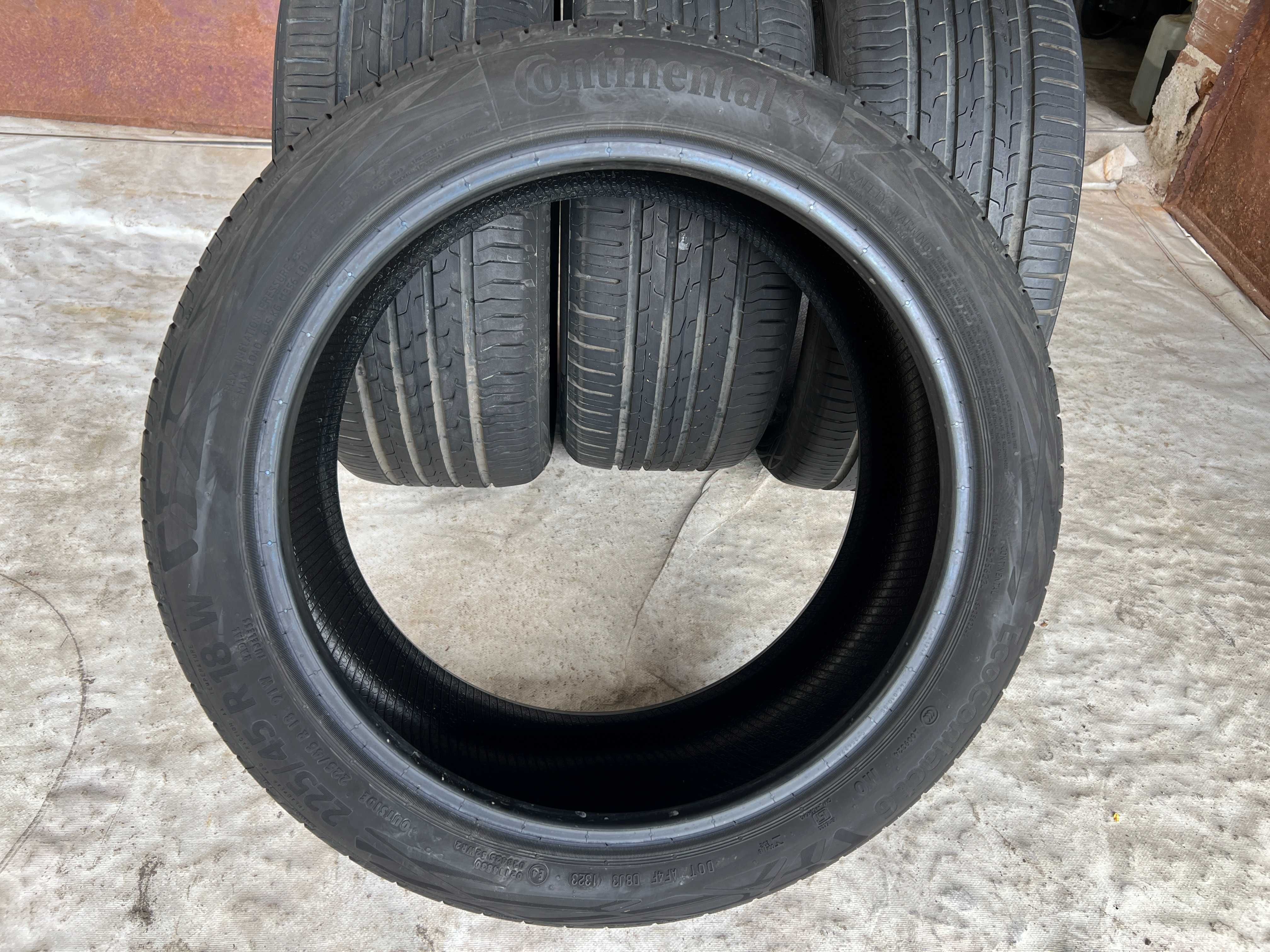 2 летни гуми 225/45R18 Continental EcoContact 6 MO 91W DOT2023