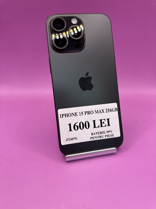 Iphone 15 Pro Max 256gb batetie 99 piese •Matei Amanet Crangasi•47249