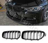 Двойни бъбреци за BMW F30 F31 черен гланц ф30 ф31