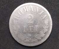 Monedă argint 2 lei (1876)
