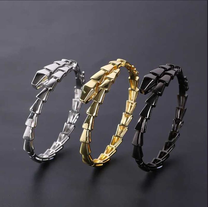 Луксозна гривна Змия Bvlgari медицинска стомана, златна или сребърна