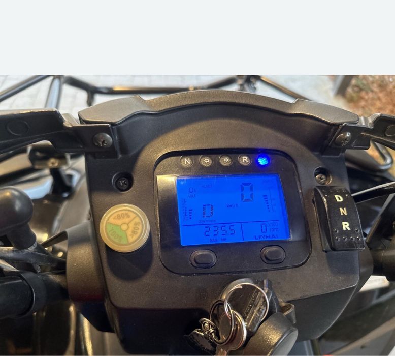 Atv Linhai full electric - pentru adulti, Full black cu extra seat