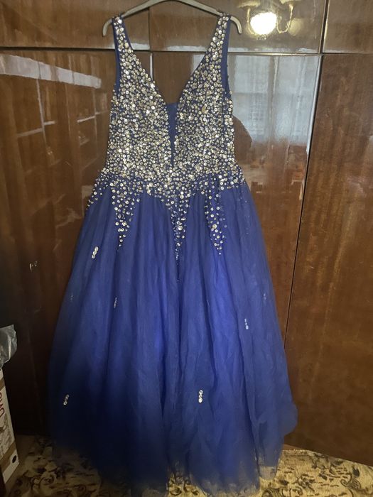 Бална рокля XL синя