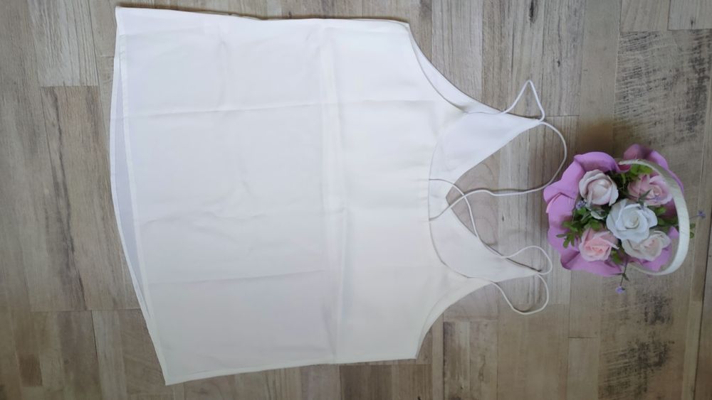 Сатенен бял потник