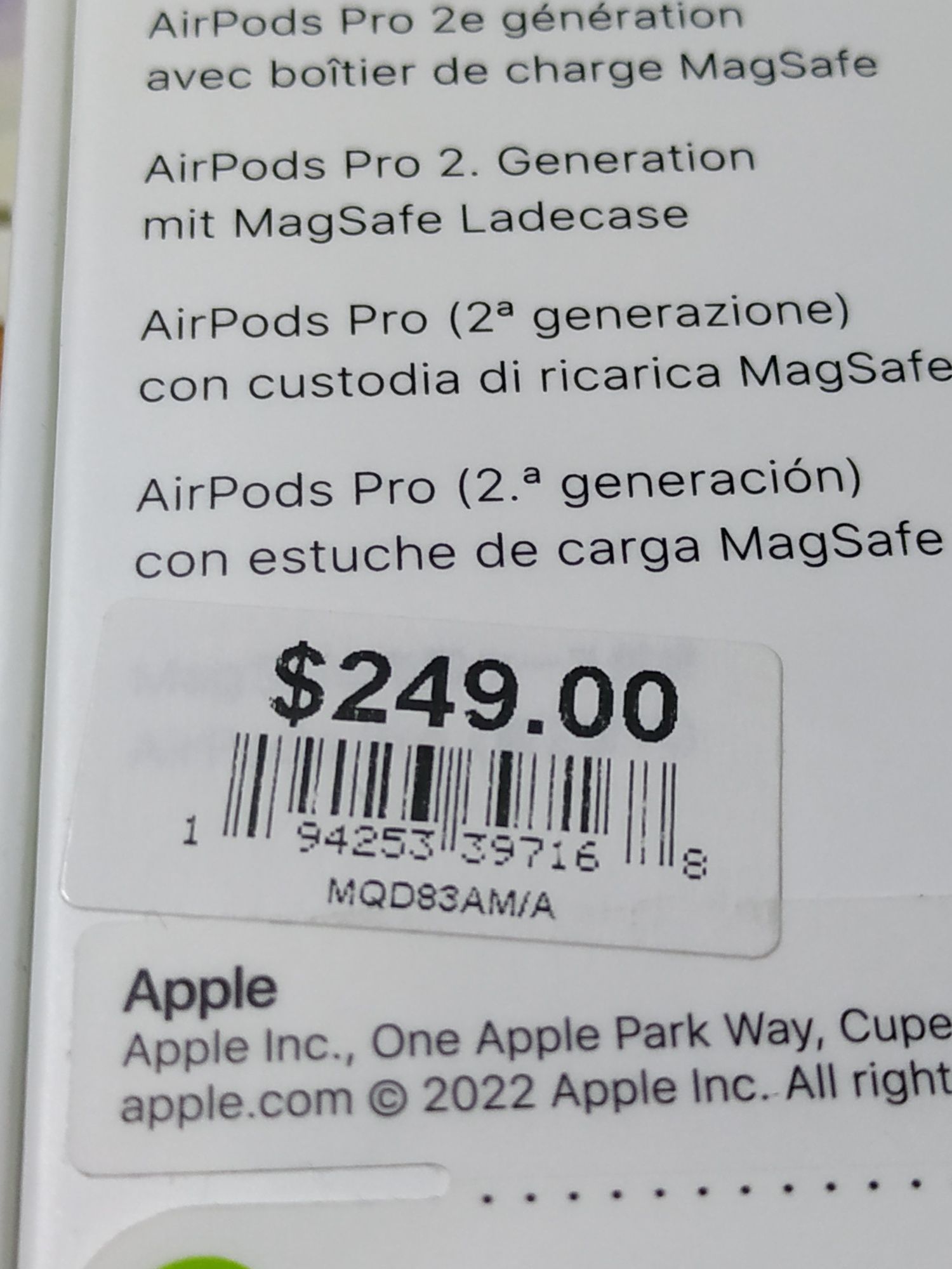 Apple Airpods Pro 2nd Gen Sigilate A2698 A2699 A2700