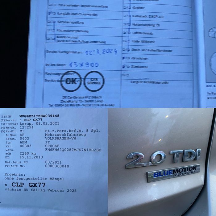 VW Touran 2.0TDI 7 locuri 2014 181004 km