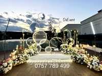 Aranjament nunta / panou floral / foto corner/ cabina foto / video 360