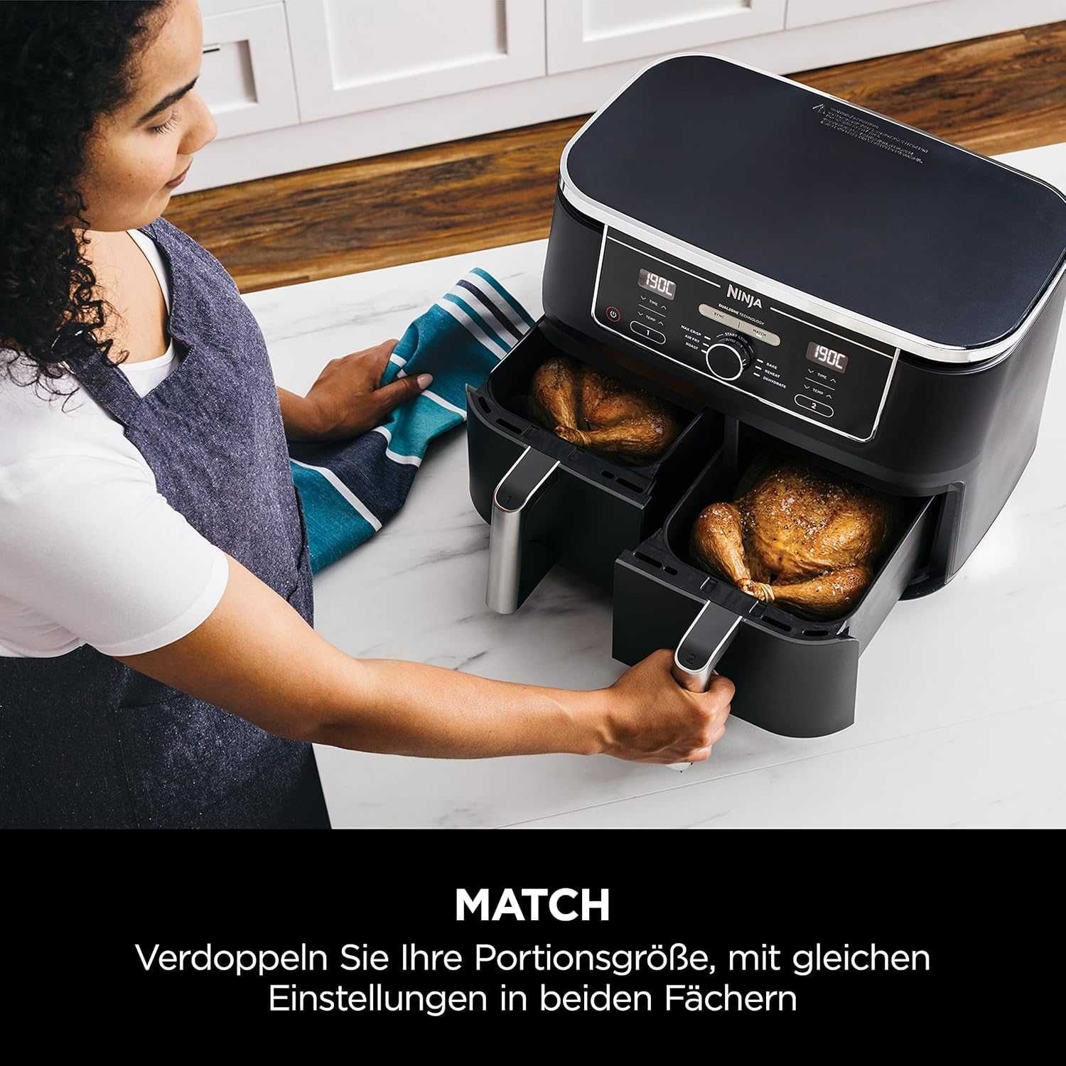 Фритюрник с горещ въздух Ninja Foodi MAX Dual Zone, 9,5L Air Fryer