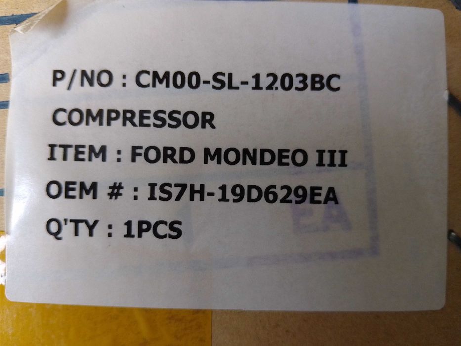 Компресор за климатик на FORD TRANZIT и FORD MONDEO