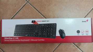 Kit GENIUS SlimStar C126 Tastatura si mouse NOI