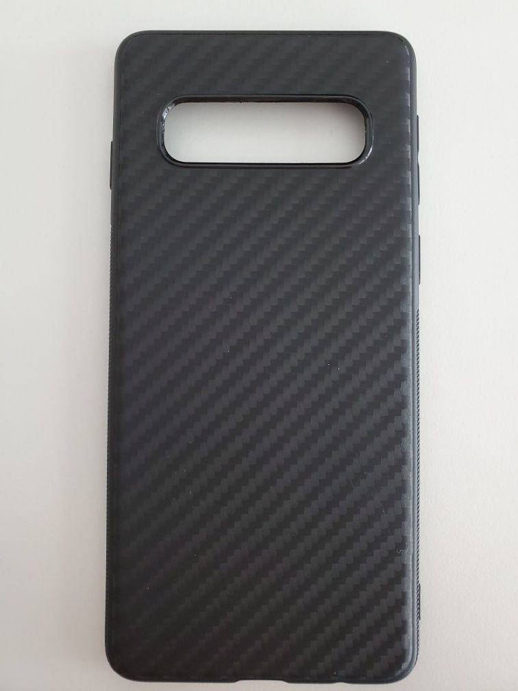 Husa slim silicon Samsung S10, model carbon