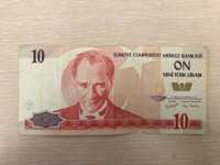 Банкнота "10 Нови Турски Лири" 2005