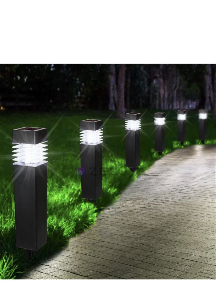 Lampa de gradina led cu energie solara,lumina alba rece
