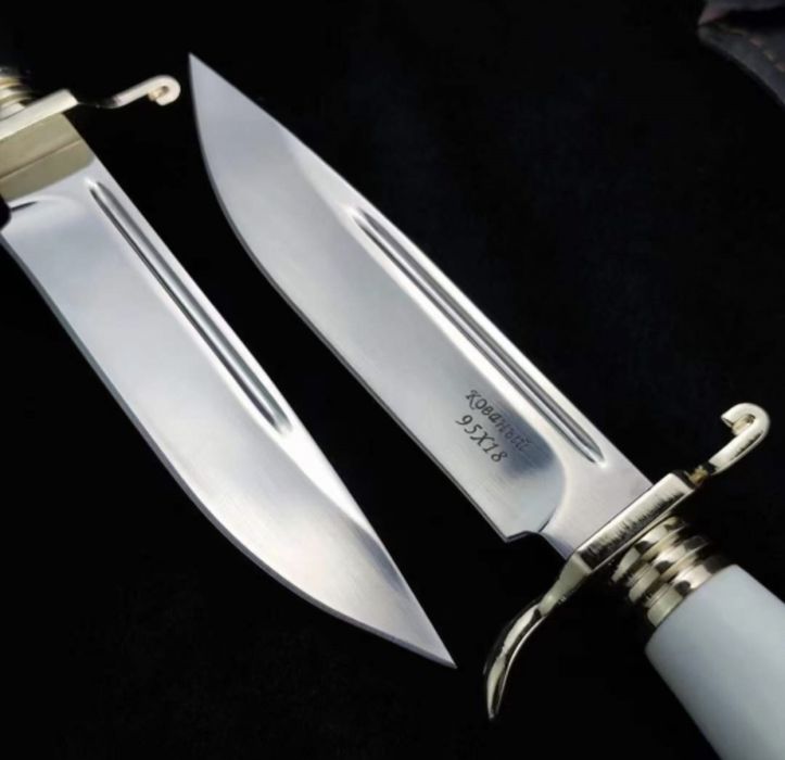 Руски нож ФИНКА в кожена кания