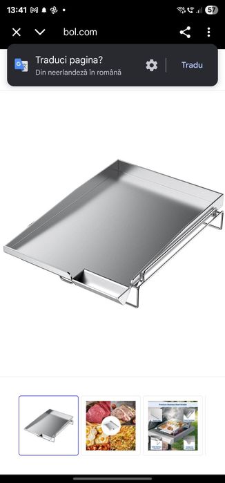 Plita pentru grătarele cu gaz 368 x 254 x 28 cm