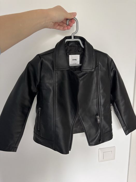Geaca copii biker imitatie piele 110 4-5 ani