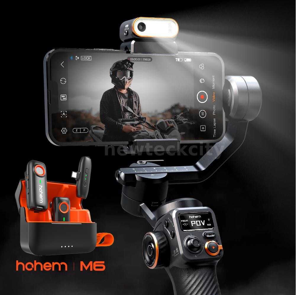 Комплект hohem iSteadyM6 Premium стабилизатор для смартфона, AI трекер