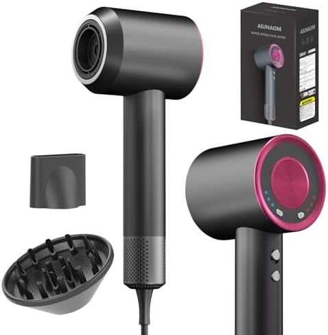 Нов Мощен йонен сешоар 110000RPM 200M йони 3 скорости 4 температури