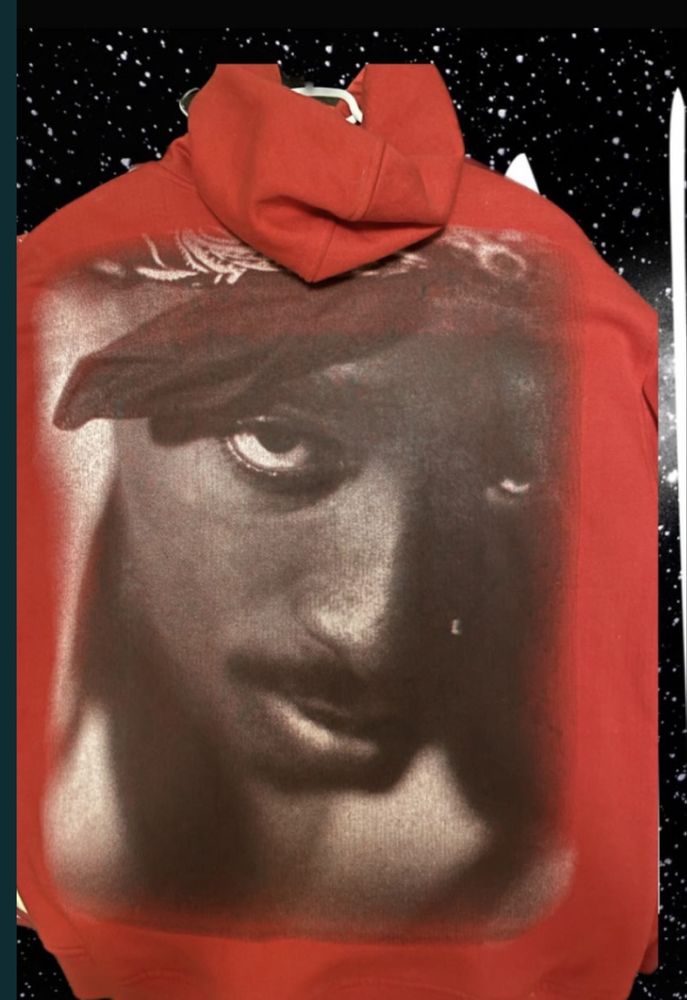 Hanorac Makaveli USA Tupac 2pac authentic wear Rosu L fit Xl