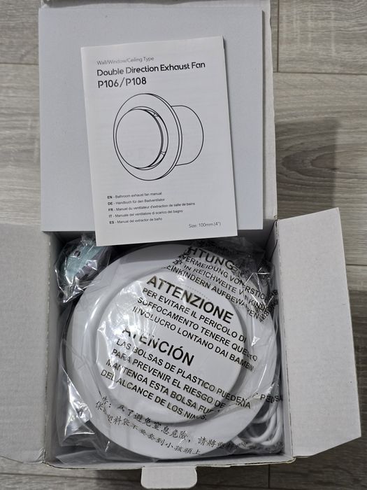 Ventilator de baie 100 mm – puternic și silențios, bidirecțional