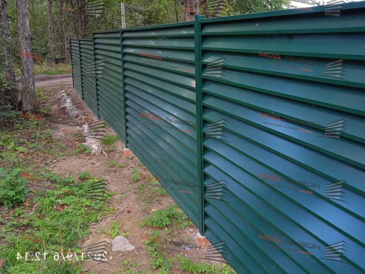 Забор жалюзи металлический