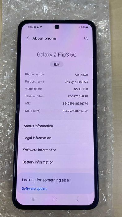 Samsung Galaxy Z Flip3 5G Dual 256GB Black ID-cxi758