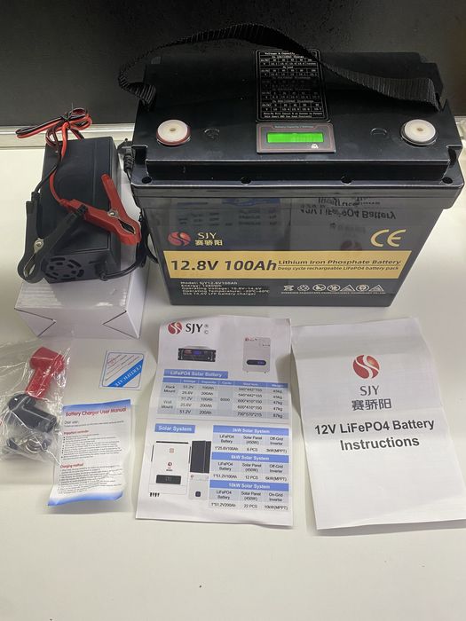 12.8V 100Ah LiFePO4 Акумулаторна батерия SJY – литиево-железен фосфат