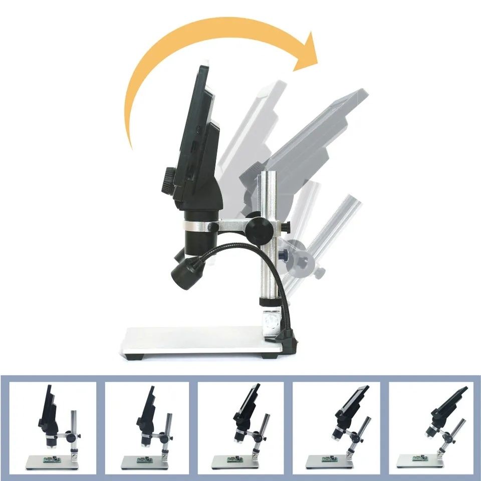 Цифровой микроскоп 1200x с 7-дюймовым монитором, Digital microscope