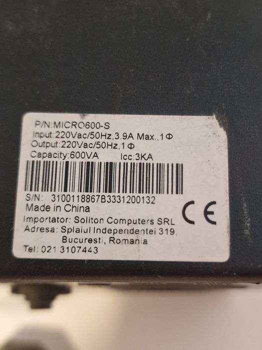 UPS KSTAR Micro 600-S, 600VA, 220V