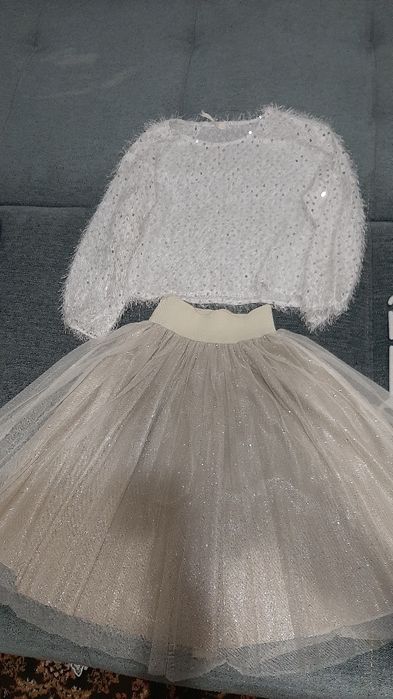 Блузка и юбка для девочки до 10 лет