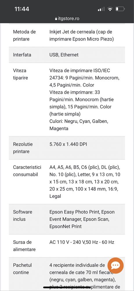 Imprimanta Multifunctionala color Epson L550